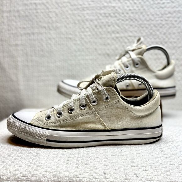Converse Chuck Taylor All Star White Canvas/Woven Size 9 Great Traction Used - Picture 3 of 14